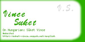 vince suket business card